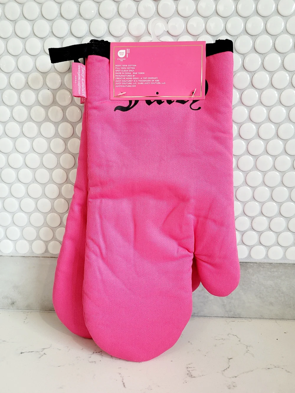 Juicy Couture Pink Oven Mitts - Set of 2
